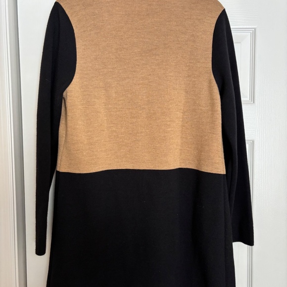 Talbots Merino Wool Blend Color Block Long Open Cardigan Sweater L - Picture 6 of 6